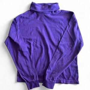 Vintage Anzani Purple Long Sleeve Turtleneck Shirt